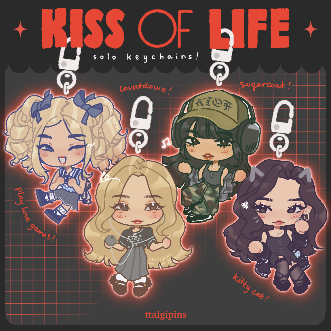 Kiss of Life: Solos! Keychains